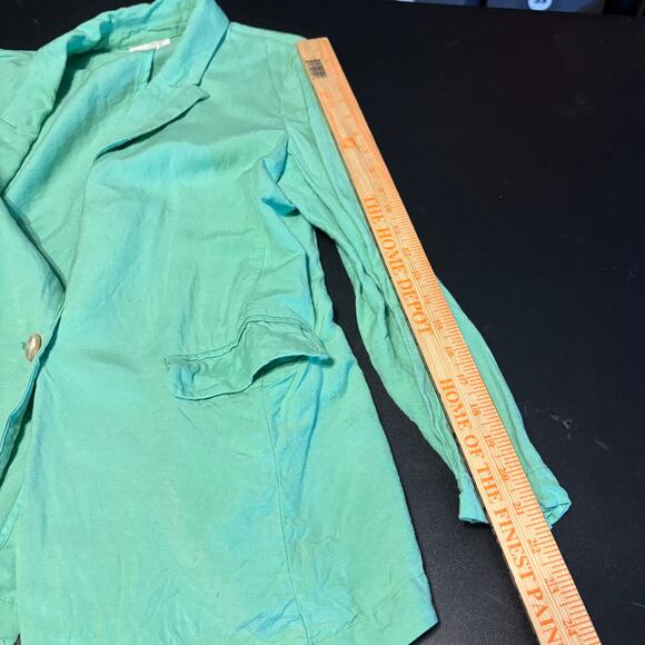 Loft Green Single Button Lightweight Linen Blend Blazer Women's  Size Medium M - Picture 6 of 9